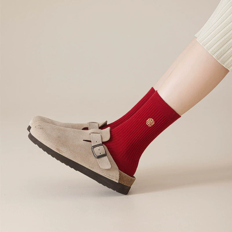 Classic Lunar New Year "Fu" Character Socks