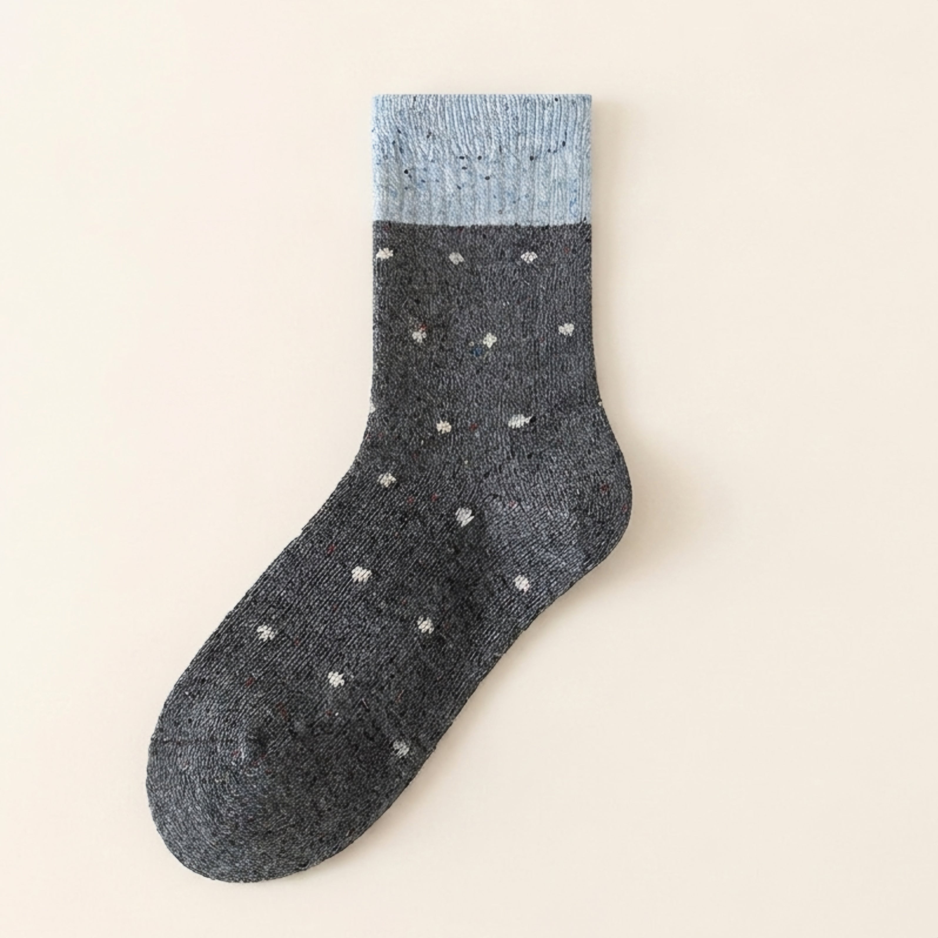 Minimalist Grey Speckled Knit Socks